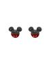 Mickey Minnie Gold Tone Plated Earrings Womens Black