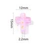 100pcs 12x15mm Gradient Color Cross Shaped Beads Colored Frosted Loose Acrylic Beads For DIY Crafts Bracelet Necklace Wholesale