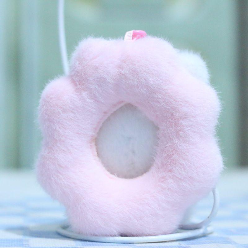 Creative Plush Animal Keychain Soft Fluffy Rabbit Doll Keyring For Purses And Bags