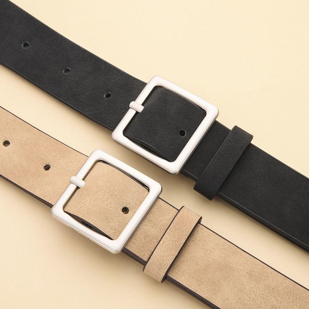 Luxury Design Business Waist Belt Pin buckle Waistband Fashion Suede Leather Belt  For Women