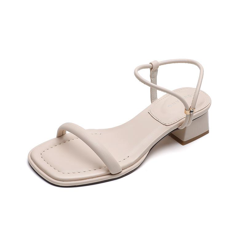 8148-5 Summer New Thick Heel Internet Celebrity Explosion Small Heel Summer Women's Shoes Korean Version of Simple Sandals