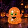 Halloween Stress Relief Glitter Pumpkin Toy Soft Squeezable  Toy for Kids Classroom Rewards Halloween Party Props