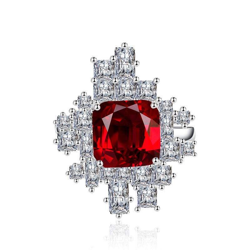 BELLA BOX Geometrische Öffnung Verstellbare Ringe für Damen Zirkon Verlobungsparty Feinschmuck Geschenk