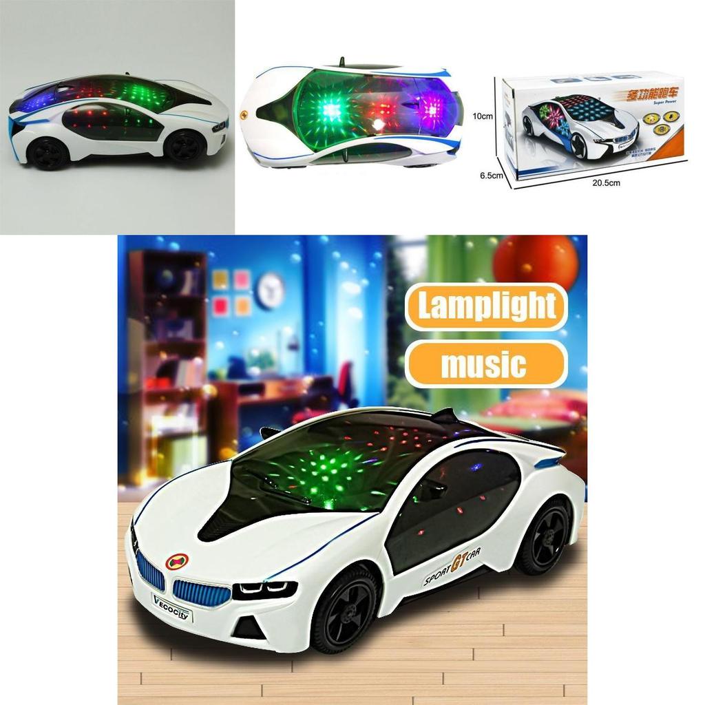 Premium Quality 3d Led Flashing Light Car Toy Featuring Music Sounds For Kids