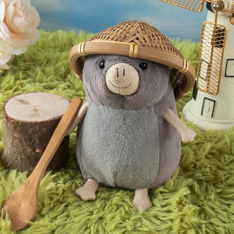 15cm Cute Mole Tourist Mouse Doll Stuffed Plush Mini Lambeth Lemming Mouse Toy Cute Children's Birthday Gift Room Decoration