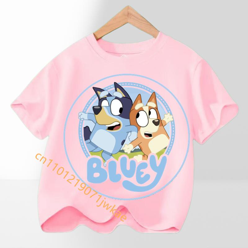 

Boys Girl Short Sleeve Tee Cute Outfits Gift T-Shirt Multi-color Bluey Kids Tees Clothes T Shirts Children Cartoons Casual Tops 160