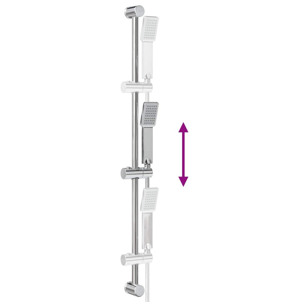 Shower System Set Chrome 100 Cm Stainless Steel