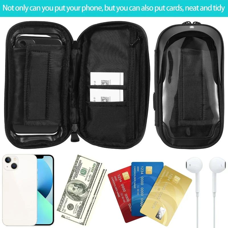 Waterproof Bicycle Motorcycle Phone Holder Bike Phone Touch Screen Bag 6.4inch Bicycle Handlebar Holder for iPhone 12Pro Samsung