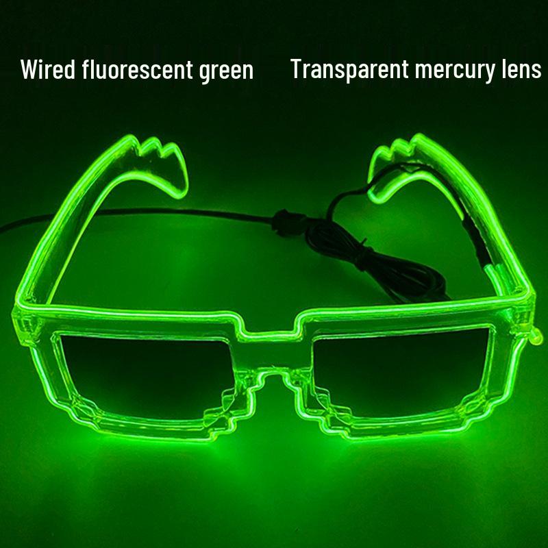 Bezprzewodowe LEDowe Migaące Okulary Mozaikowe na Występy Klubowe i Imprezowe