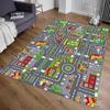 Car Play Mat for Boys and Girls Highway City Traffic-Themed Rugs for Kids Toy Cars Kids Rugs for Playroom Non-Slip Kids Play Rug