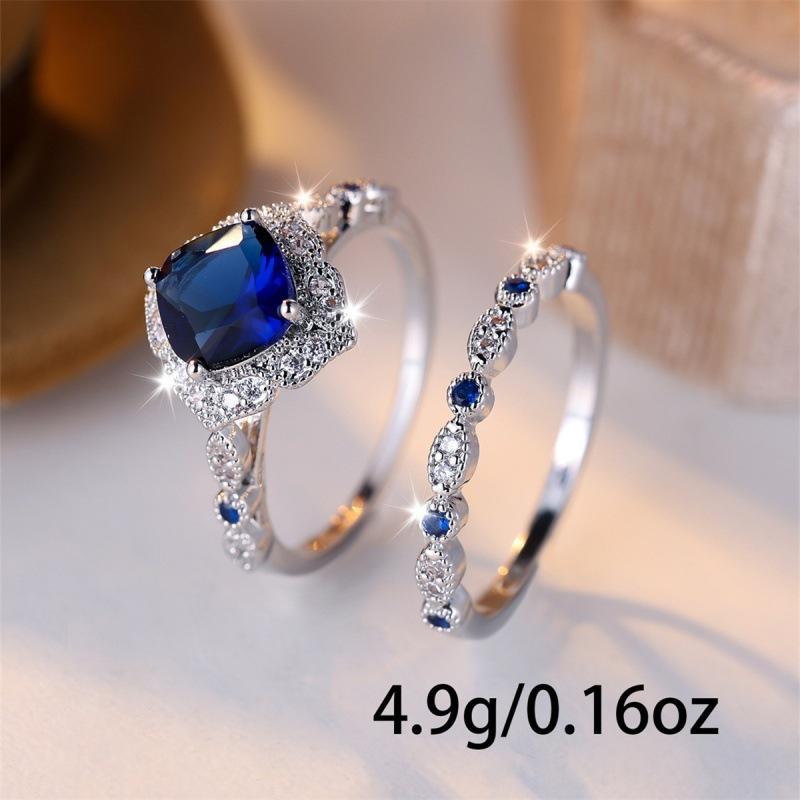 Wish square ring simple niche versatile ring