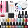 PHOENIXY Nail Art Set 10 Colors Gel Polish with UV Gel Dryer Lamp Nail Extension Gel Nail Drill Machine Manicure Tools For Nail Gel Design