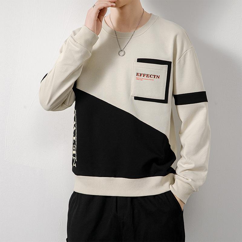 

Весна и осень. Новые модные и красивые толстовки для мужчин, свободные и универсальные, повседневные спортивные свитера, топы с длинными рукавами, футболки для мужчин. 4XL