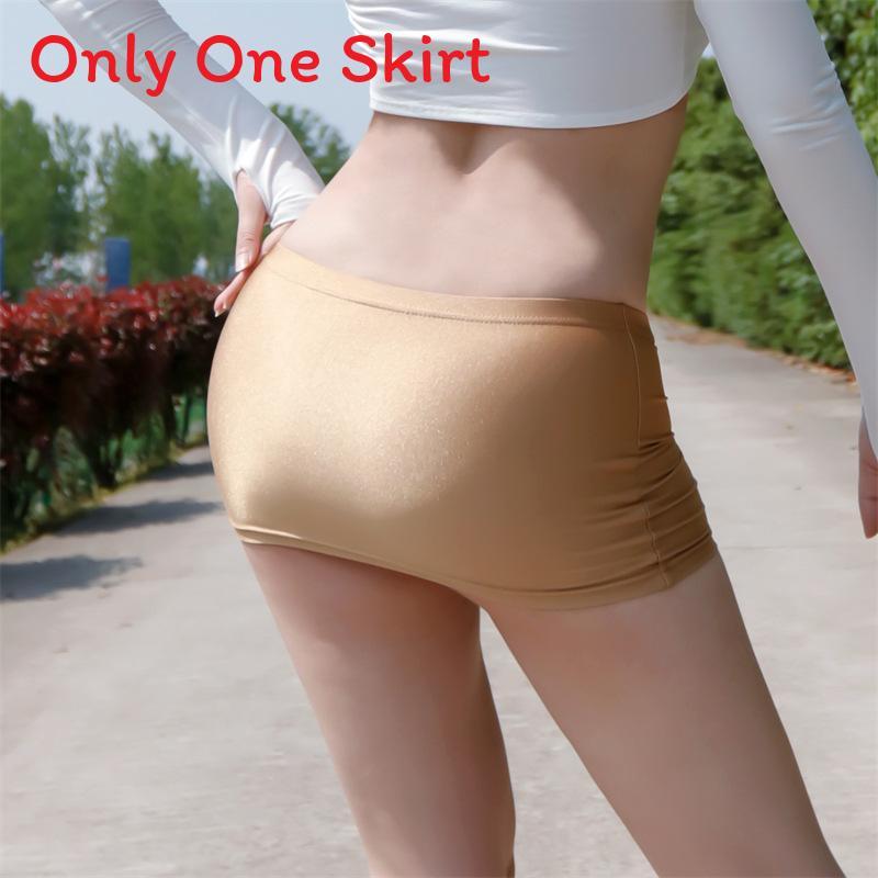 Einfarbiger High-Stretch Bodycon-Rock für Sommer-Mode und täglichen Gebrauch