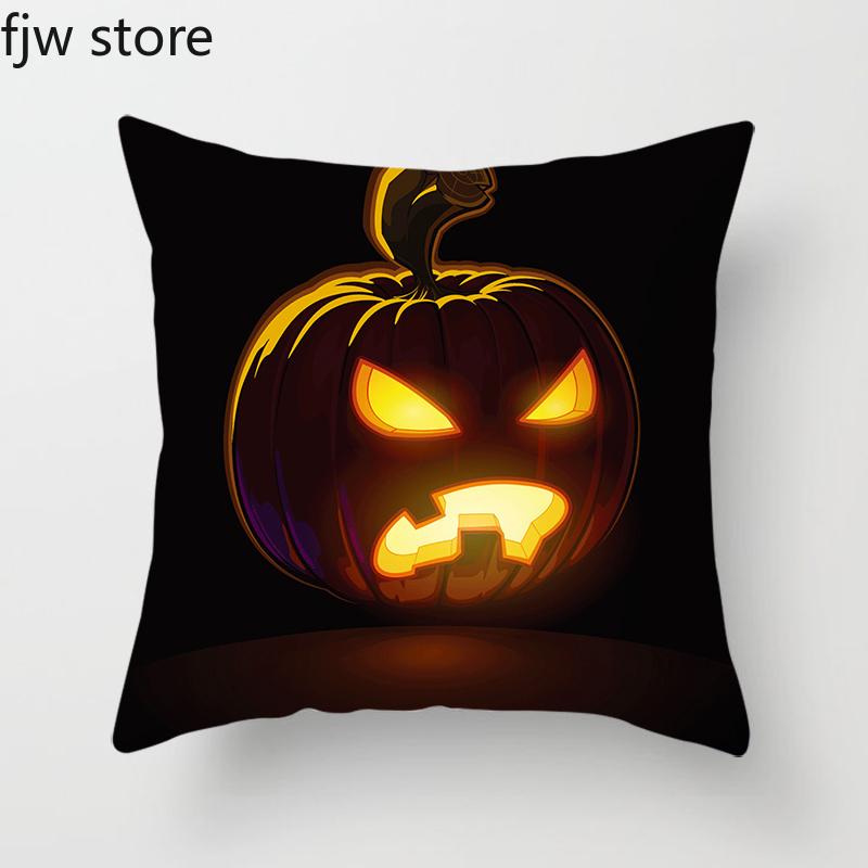 Halloween Decoration Pillowcase Pumpkin Ghost Face Party Sofa Cushion Cover Bedroom Home Decor 45x45cm
