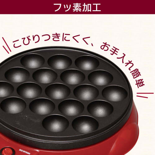 Iris Ohyama Takoyaki Maker Red ITY-18A-R