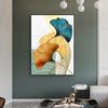 Golden Blue Leaf Plant Canvas Painting Modern Abstract Wall Art Poster and Print Nordia Pictures for Living Room Home Decoration