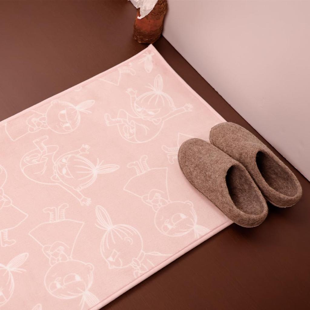 Marushin Moomin Light Cute Character 1455043300 Mat, Pink, Design, Non-Slip, Fluffy, Stylish, Non-Slip,