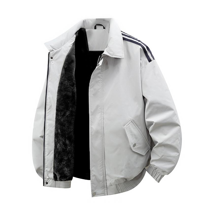 Vinterplysch Tjock Enkel Casual Krage Instoppbar Jacka Lös Koreansk Mångsidig Hållbar Jacka