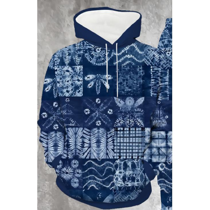 Men's 3D Full Body Digital Print Sweatshirt Set Drawstring Hoodie+ Drawstring Sweatpants 2pcs Set