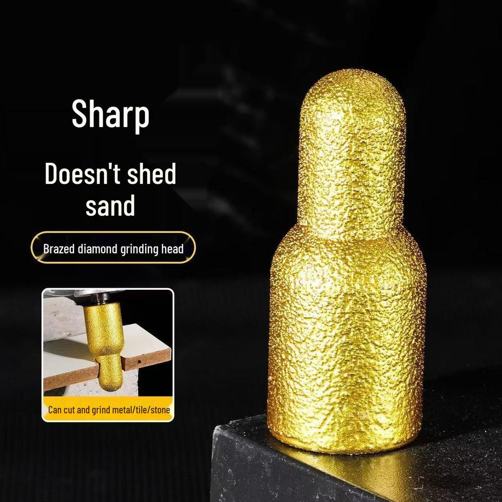 Enhanced Rear Arc Tile Polishing Stick - Angle Grinder Cylindrical Grinding Head