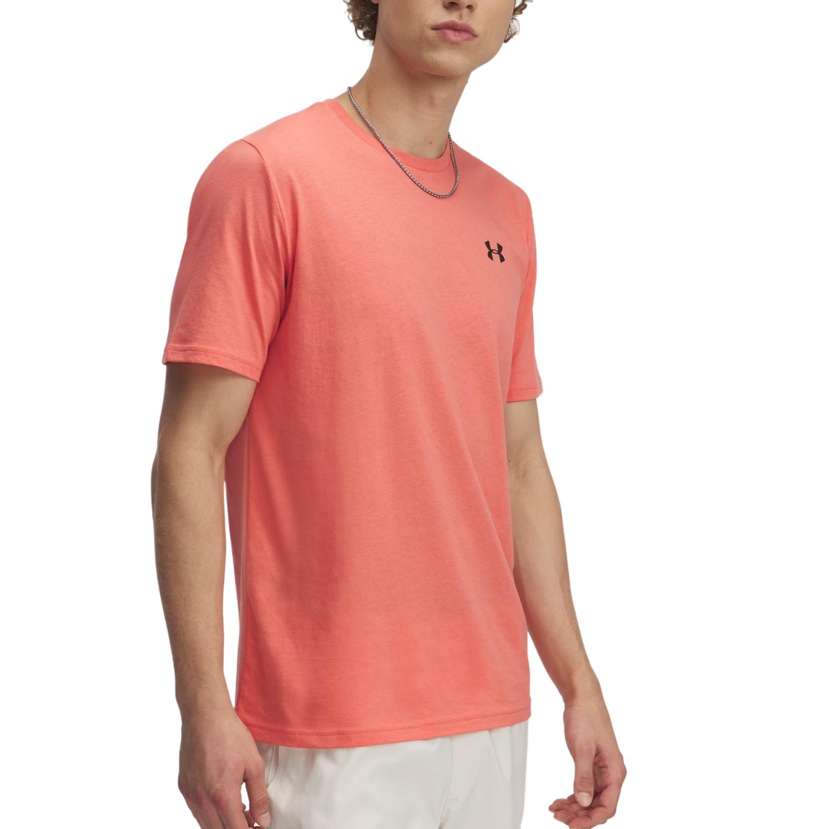Under Armour T Shirts Men s Pink Crew Neck Moderate 1370951-811 LG