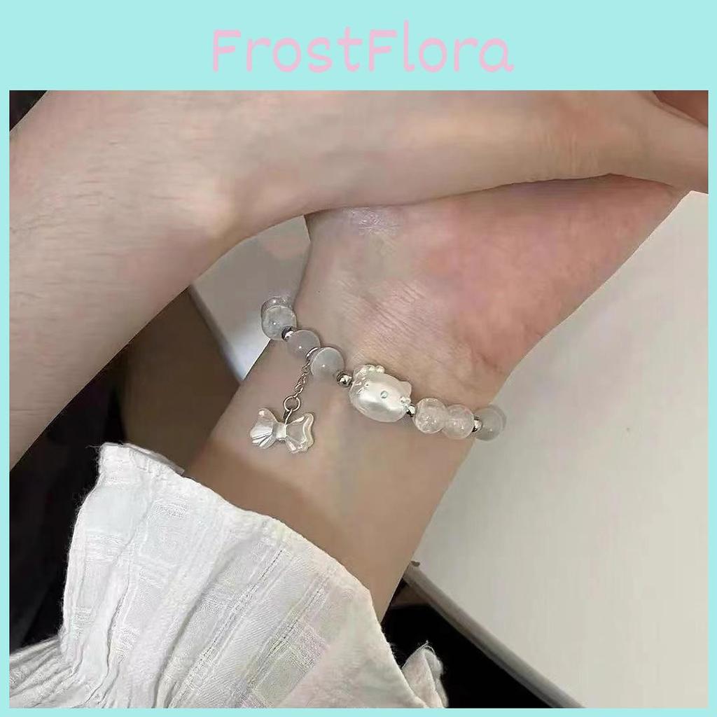 And Sweet Cute Heart Charm Bracelet Diy Handmade Cat Eye Gift Stone