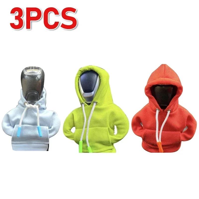 NEW 1/3/5pc Gear Shift Mini Hoodie Cover Shift Cover Gear Handle Decoration Fits Manual Automatic Car Shift Lever Interior Decor