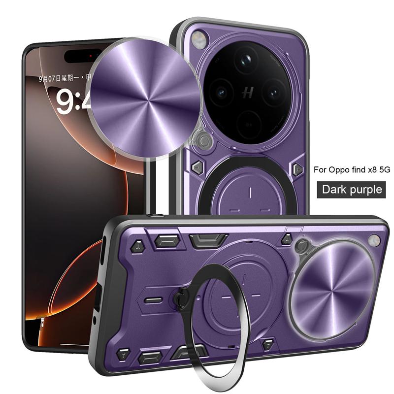 

Для чехла OPPO Find X8 Pro Чехол-броня для телефона со сдвижной крышкой для объектива камеры Для Oppo Find X8 X8Pro Автомобильный магнитный держатель-кольцо Задняя крышка For Find X8 Pro 5G