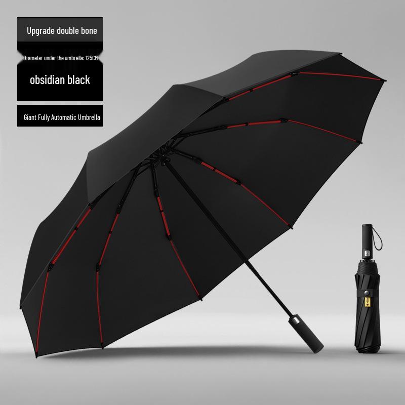 Automatic Men's and Women's Reinforced Vinyl Sun and Rain Umbrella - Enlarged for School Use