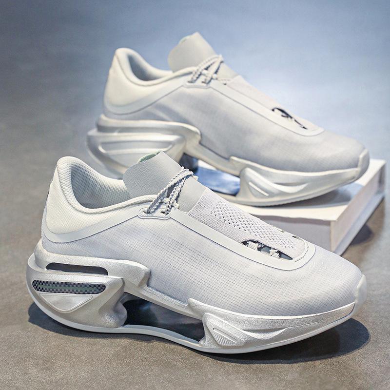 

Size Jade Shoes 2025 New Ultra Light Shock Absorption Professional Running Shoes Men s Breathable Shoes Non-slip 36 серебряный