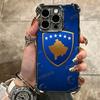 Kosovo Passport Flag Soft Phone Case For iPhone 15 16 17 Air 14 Pro Max 16E Plus 13 12 Mini Plating Anti-Fall Fundas