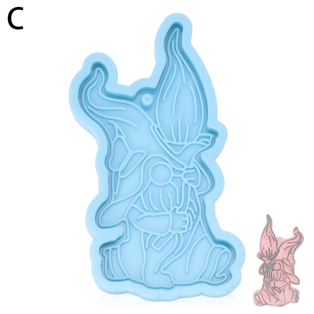 Christmas Silicone Mold Xtmas Tree Hanging Tags Keychain Pendant Mold Santa Claus Elk Resin Craft Mold Candy Chocolate Cake Tool