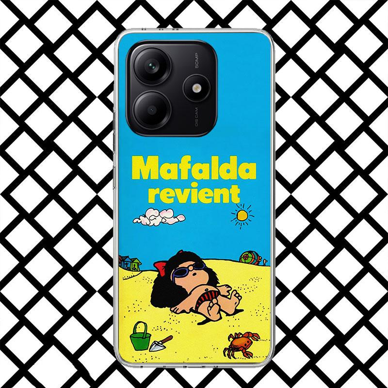 Mafalda Cartoon Phone Case for Xiaomi Redmi Note 15 14 14S 13 12 12S 11 Pro Plus 11E 11T 11S 10S 5G Soft Cover Fundas Redmi Note
