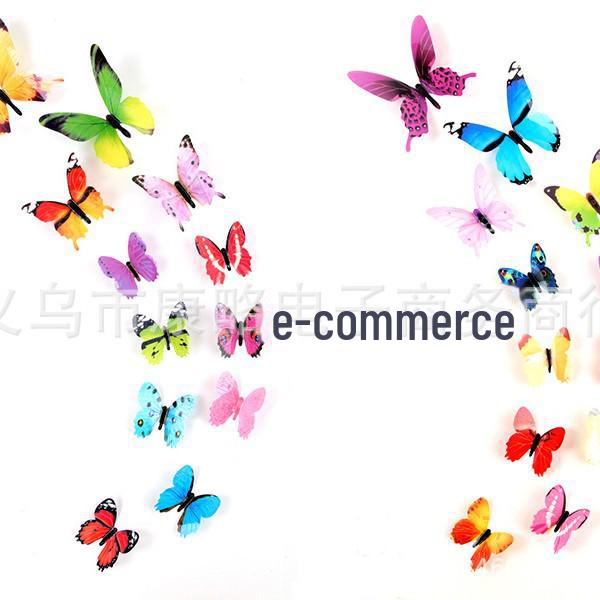 3D-Schmetterlings-Wandaufkleber – neues PVC-Simulationsdesign für die Kühlschrankdekoration