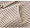 Women's Cashmere Lapel Cardigan - Soft, Versatile, Buttoned, Long Sleeve Jacket for Autumn/Winter
