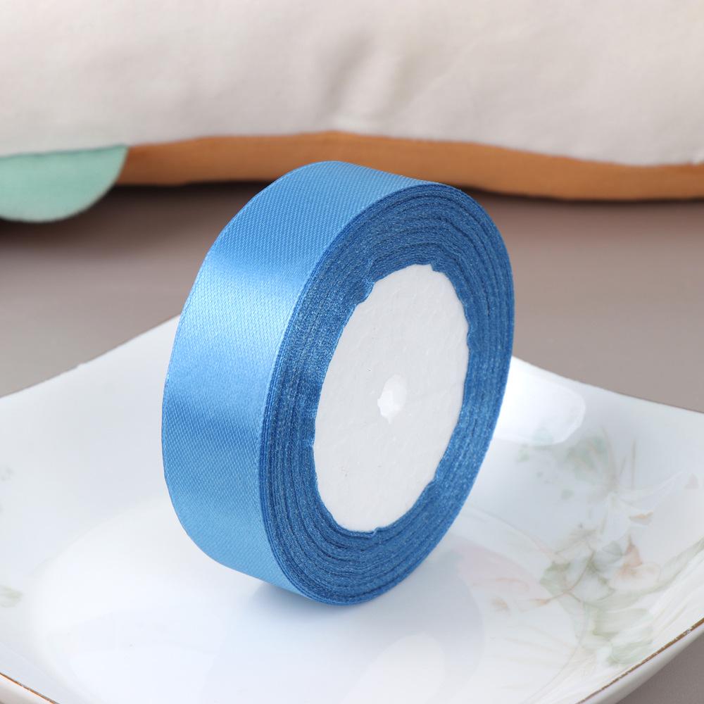 2.5cm Polyester Satin Ribbon for Cake Decoration, DIY Handmade Gift Box, and Gift Packaging.