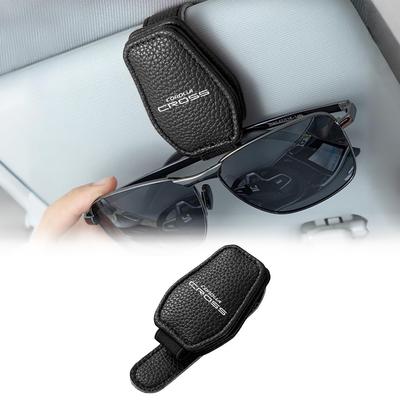 Car Sunglasses Holder for Corolla Cross COROLLA CROSS Logo Included Glasses Holder Compatible with Corolla Cross 10 Series Custom Easy Safe Visor Car