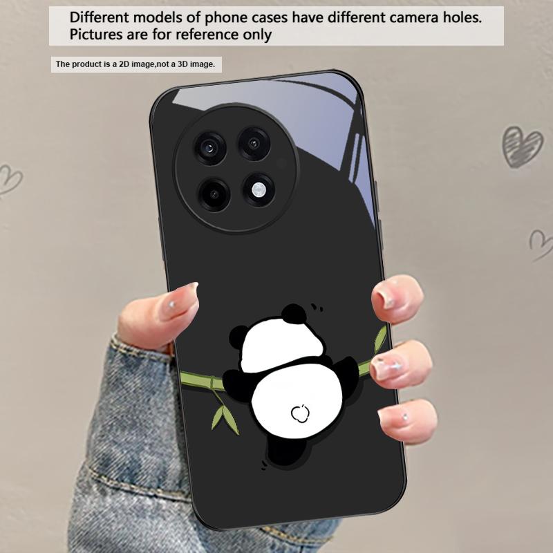 Cute and Adorable Panda For OnePlus Ace 2 3 2V 5 Pro Nord CE 2T 2 3 Lite N20 N30 6 7T 8 T 9 10 Pro 11R 12R 13R Glass Phone Case