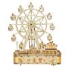 3D Ferris Wheel Puzzles Creative DIY Wooden Puzzle Ferris Wheel Crafts Music Wooden Ferris Wheel Model for Home Decorative Gifts