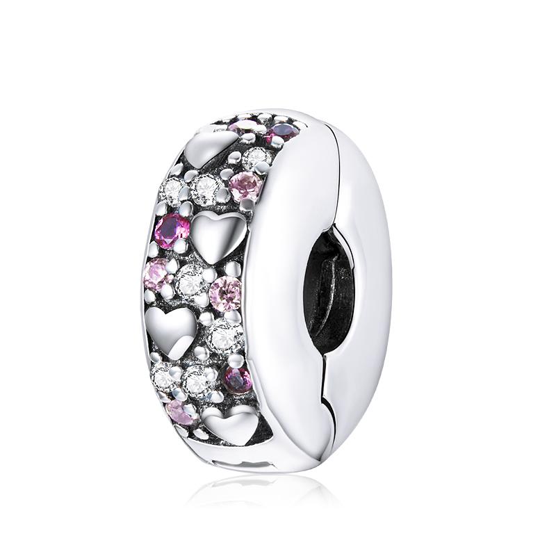 BAMOER 925 Silver Charm Spiritual Heart Infinity Pendant fits Charm Bracelets, 925 Silver Lucky Charm SCC1745