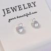 S925 Sterling Silver Iridescent Gradient Heart Charm for DIY Jewelry: Necklaces, Bracelets, and Foot Ornaments.
