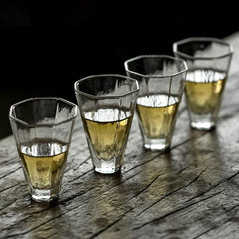 60ml Japanese Style Glass Tea Cup Heat-resistant Household Kung Fu Tea Tasting Cup Small Teacup Master Cup Transparent Teaware