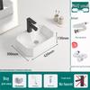 TLXT M412 Ceramic Art Countertop Basin with Faucet Set