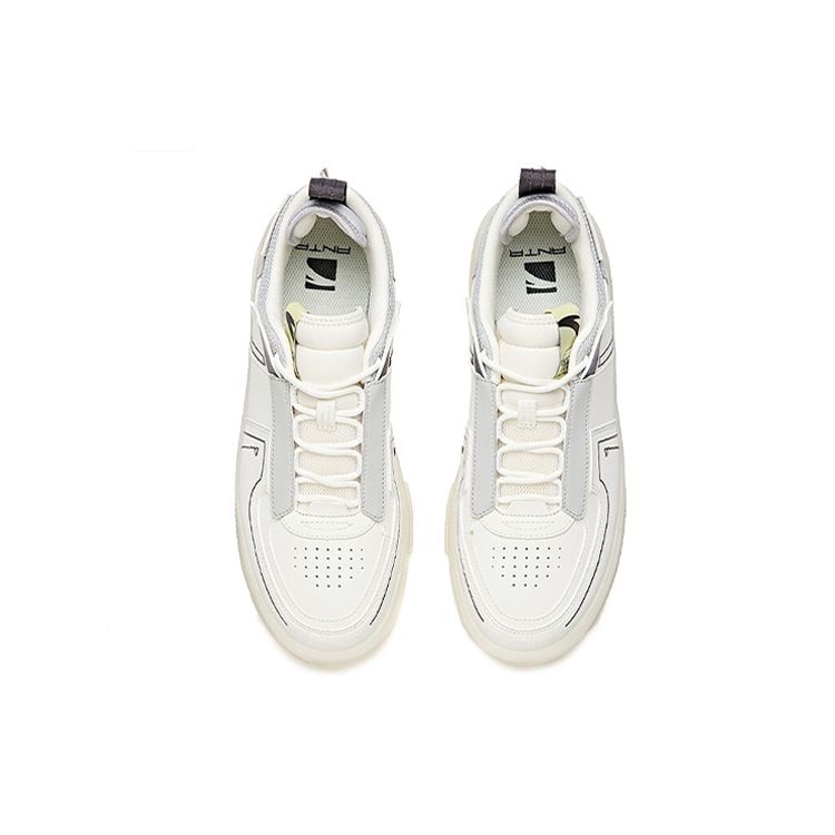 Anta Classic Trendy Daily Walking Sneaker Unisex White Black 912048020-1