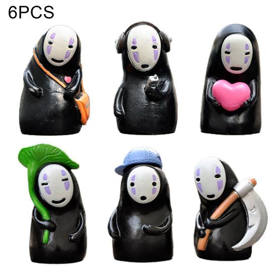 

6 шт./набор Игрушка Изысканный Аниме Дизайн Мультяшный Персонаж Безликий Человек Модель для Дома 6pcs