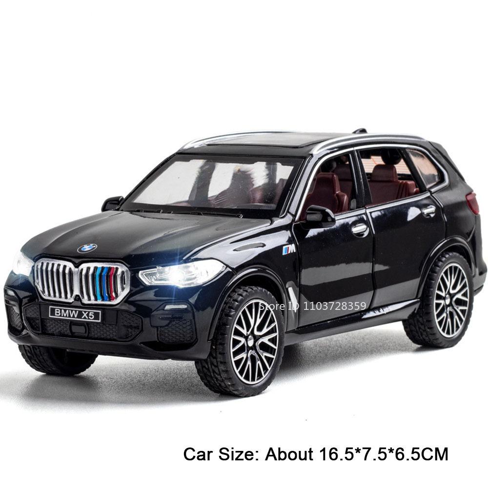 

1:32 Scale X7 X5 Toy Car Models Alloy Diecast Miniature Models Sound Light Doors Opened Pull Back Ornament Vehicles Child Gifts