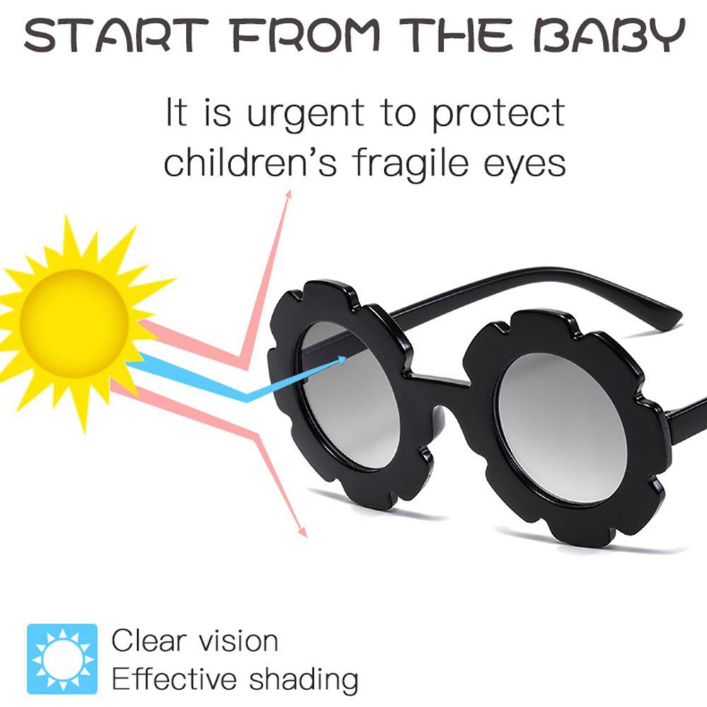 Boys And Girls Trend Outdoor Product Eyewear Vintage Children Sunglasses Sun Glasses Flower Shape