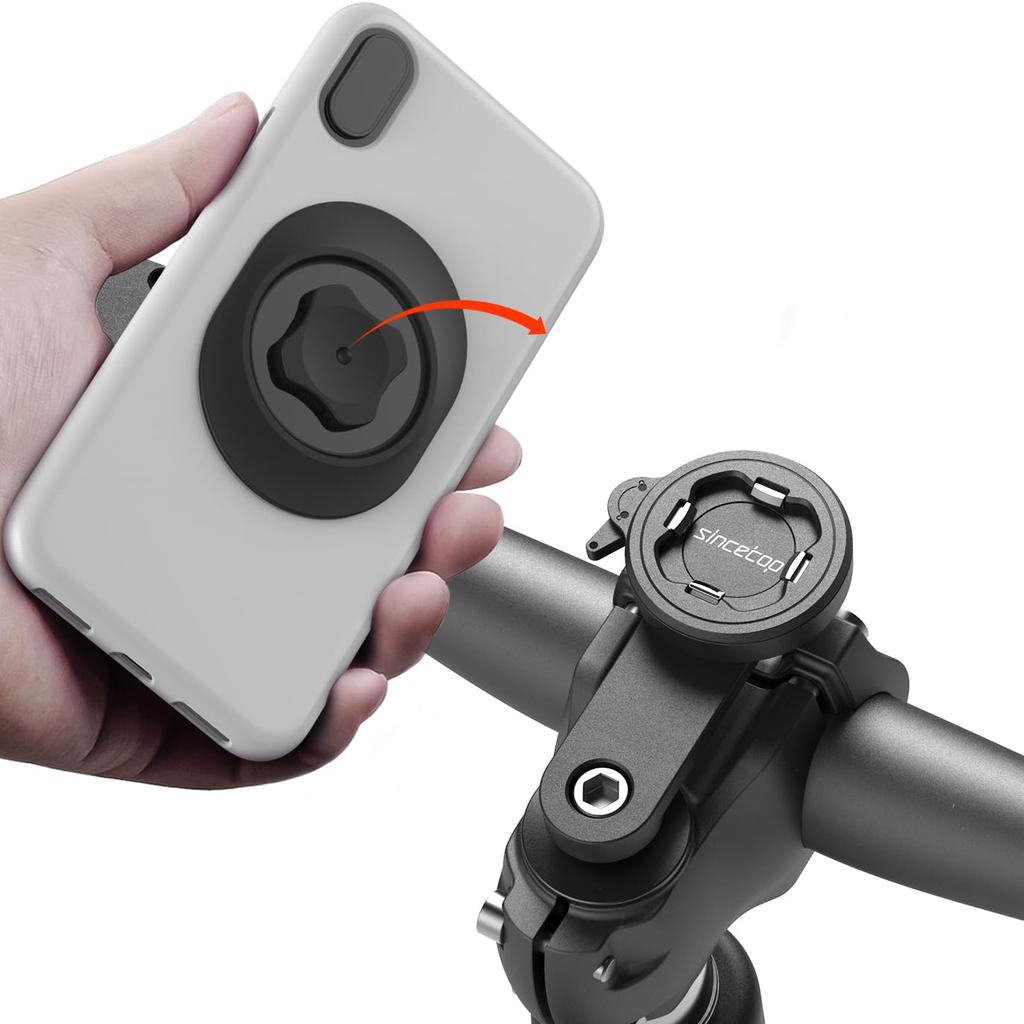 Bicycle Phone Road Bike Phone Aluminum Smartphone for Mountain Bikes and Cross Compatible with and Android Inch Smartphones Holder, 1-Second