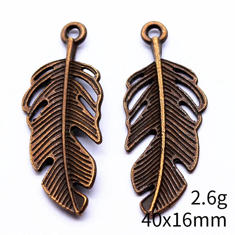 NewArrivals Charms Jewerly Making Feathers Leaf Charms Pendant Ornaments For Home Car Pendant